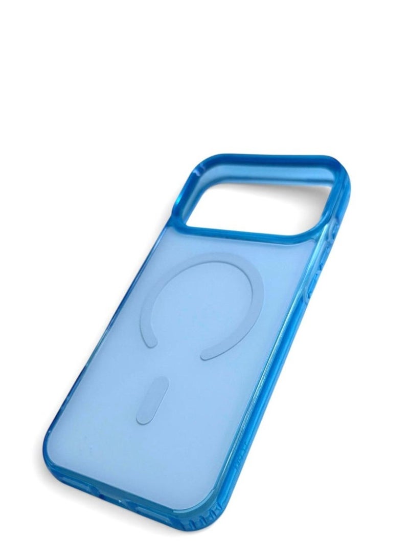 جراب لموبايل ايفون  Pro Max 17 ماج سيف  يدعم الشحن اللاسلكي المغناطيسي، حماية ضد الصدمات، مقاوم للخدش لموبايل  iPhone Pro Max 17 - أزرق - Image 3